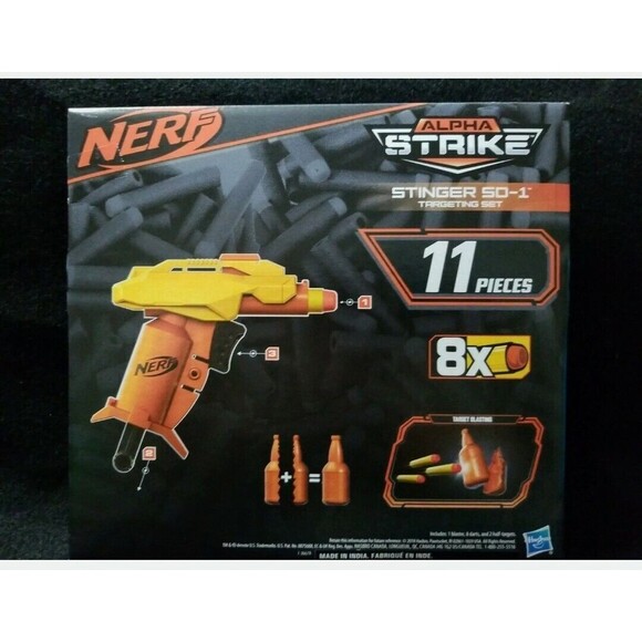 Nerf Alpha Strike Stinger SD-1 - 11 Piece Targeting Blaster Set - NEW - Picture 2 of 2